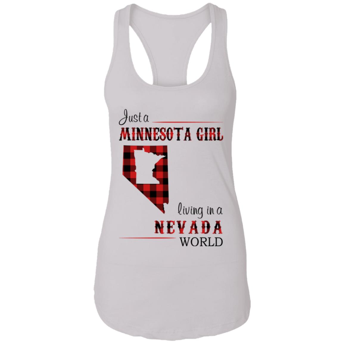 Just A Minnesota Girl Living In A Nevada World T Shirt - T-shirt Teezalo