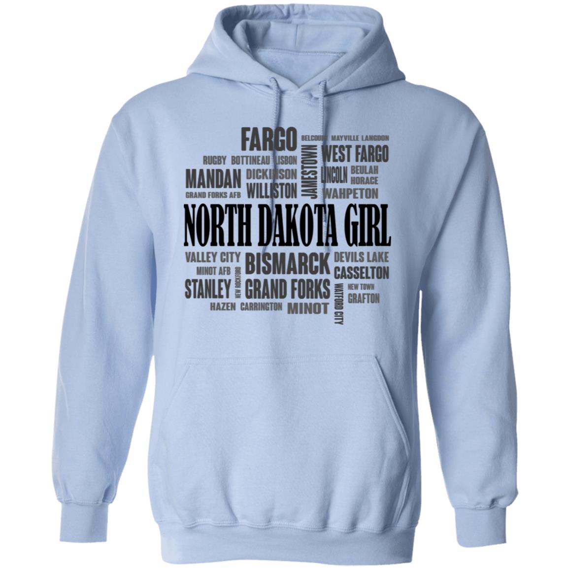 North Dakota Cities Map T Shirt - T-shirt Teezalo