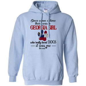 Once Upon A Time A Georgia Girl Who Really Love Dogs T-Shirt - T-shirt Teezalo
