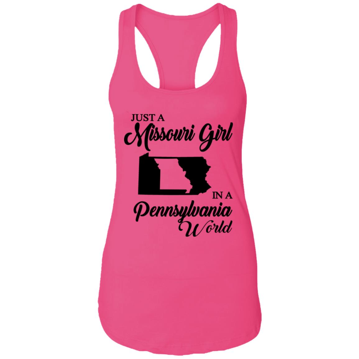 Just A Missouri Girl In A Pennsylvania World T-Shirt - T-shirt Teezalo