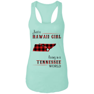 Just A Hawaii Girl Living In A Tennessee World T-Shirt - T-shirt Teezalo