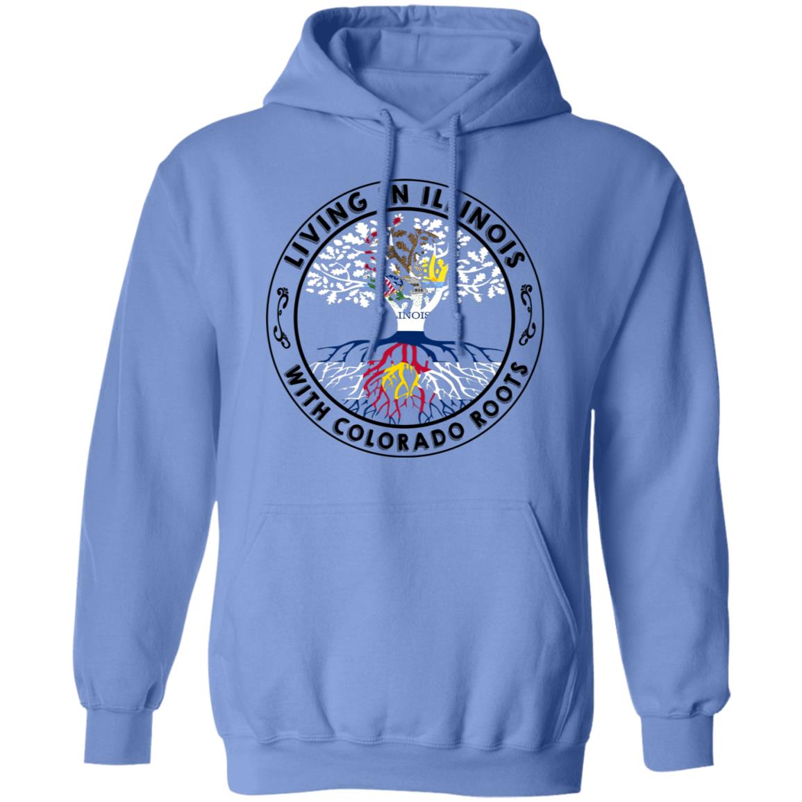 Living In Illinois With Colorado Roots Hoodie - Hoodie Teezalo