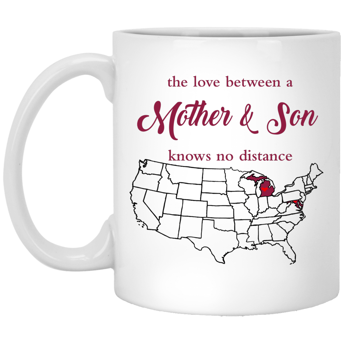 Maryland Michigan Mother And Son Mug - Mug Teezalo