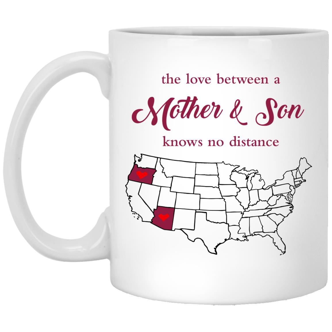 Arizona Oregon The Love Between Mother And Son Mug - Mug Teezalo