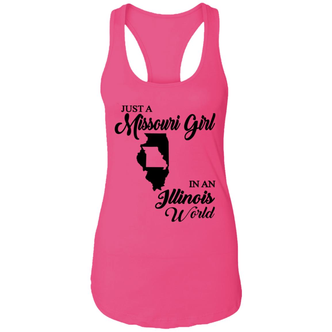 Just A Missouri Girl In An Illinois World T-Shirt - T-shirt Teezalo