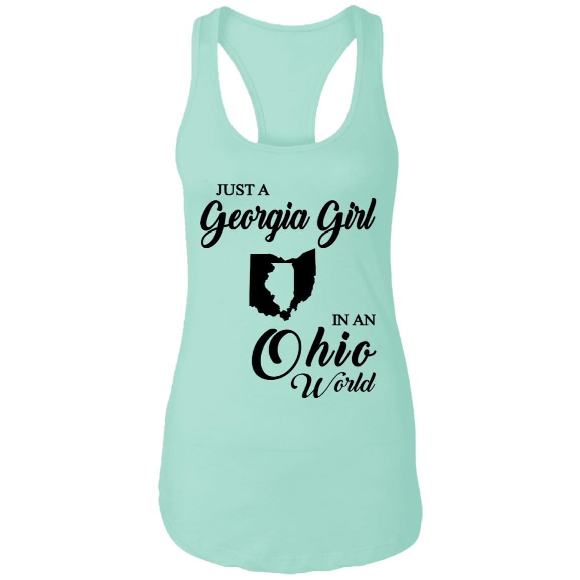 Just A Georgia Girl In An Ohio World T-Shirt - T-Shirt Teezalo