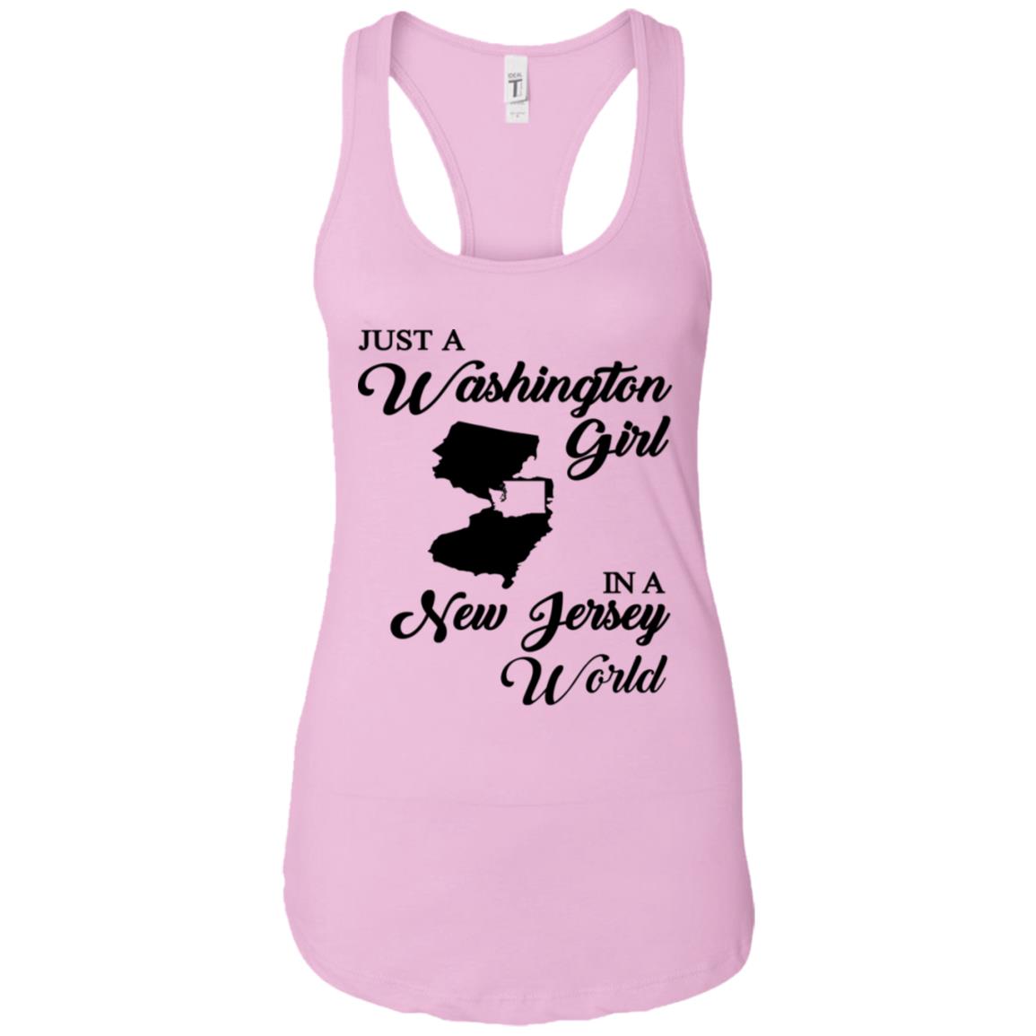 Just A Washington Girl In A New Jersey World T-Shirt - T-shirt Teezalo