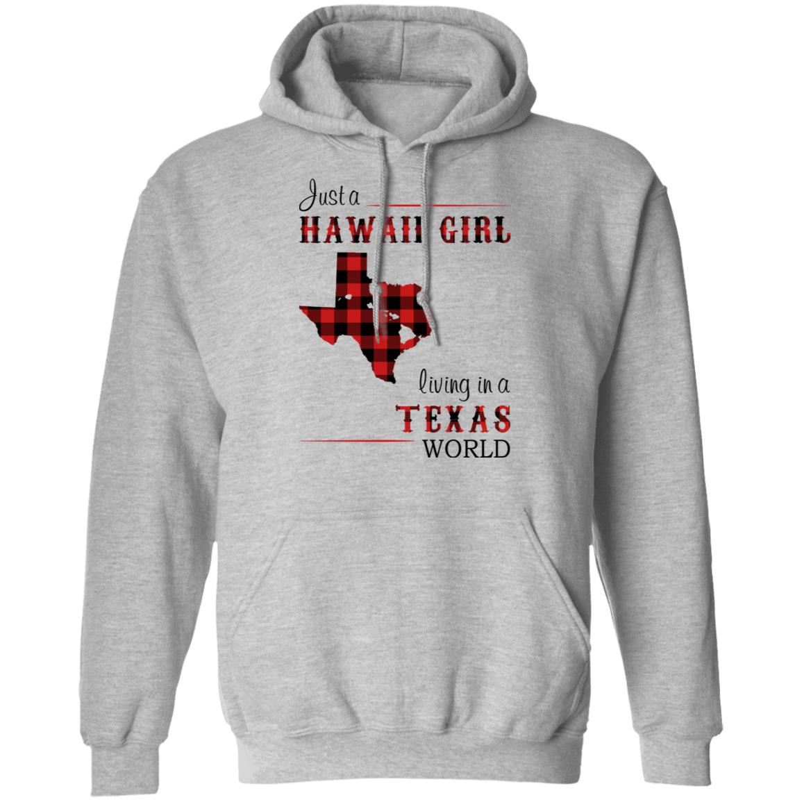 Just A Hawaii Girl Living In A Texas World T-shirt - T-shirt Teezalo