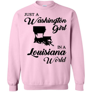 Just A Washington Girl In A Louisiana World T-Shirt - T-shirt Teezalo