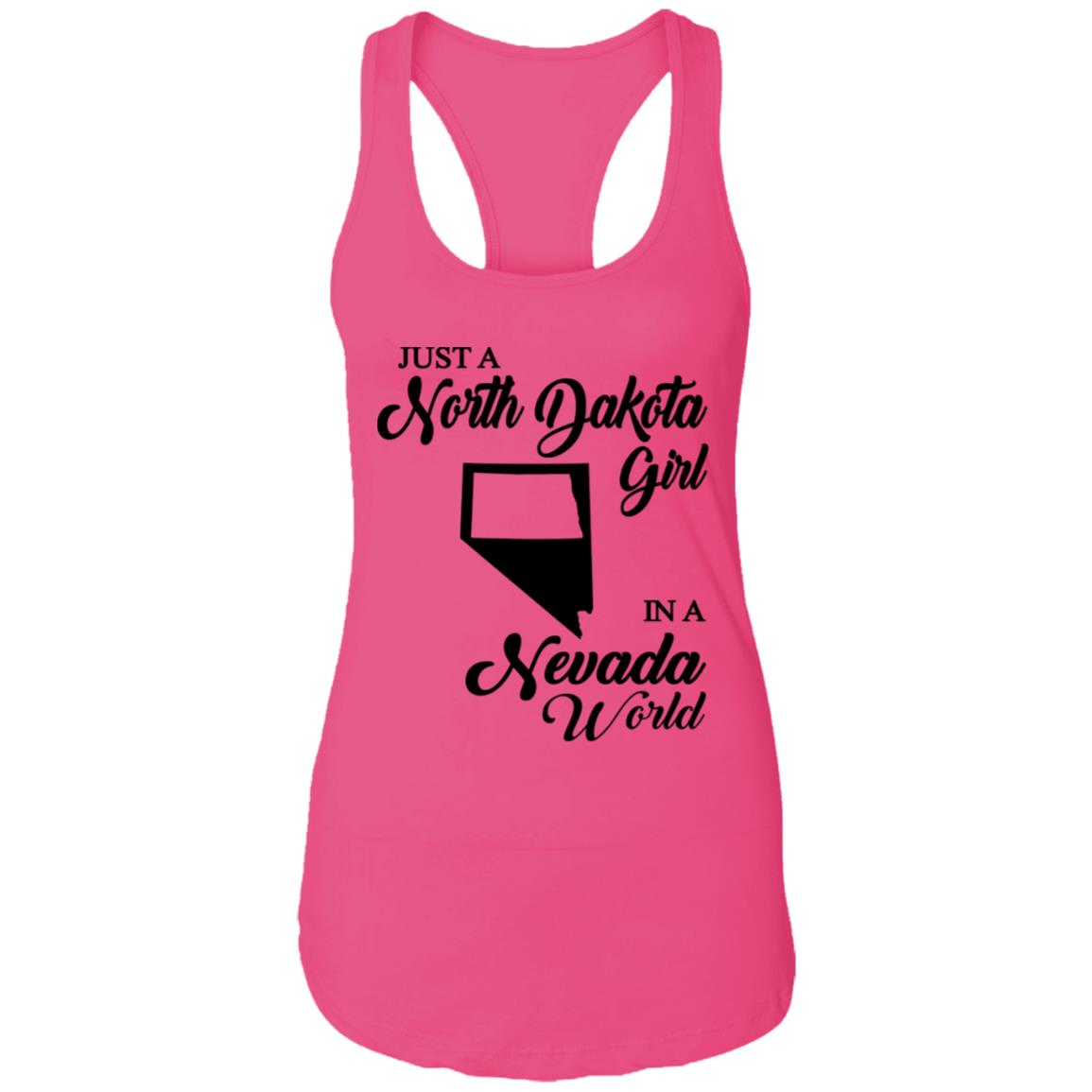Just A North Dakota Girl In A Nevada World T Shirt - T-shirt Teezalo