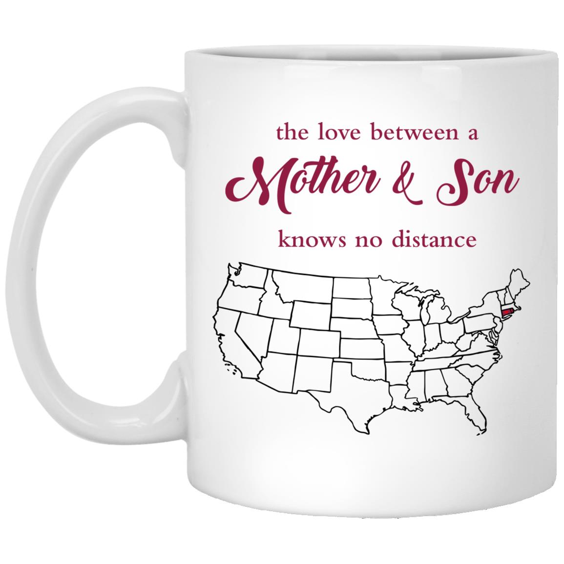 Rhode Island Connecticut The Love Between Mother And Son Mug - Mug Teezalo