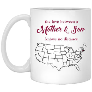 Rhode Island Connecticut The Love Between Mother And Son Mug - Mug Teezalo