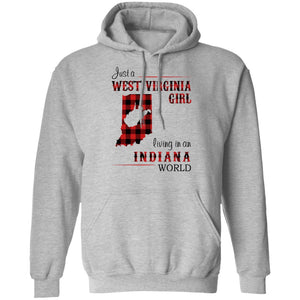 Just A West Virginia Girl Living An Indiana World T –Shirt - T-shirt Teezalo