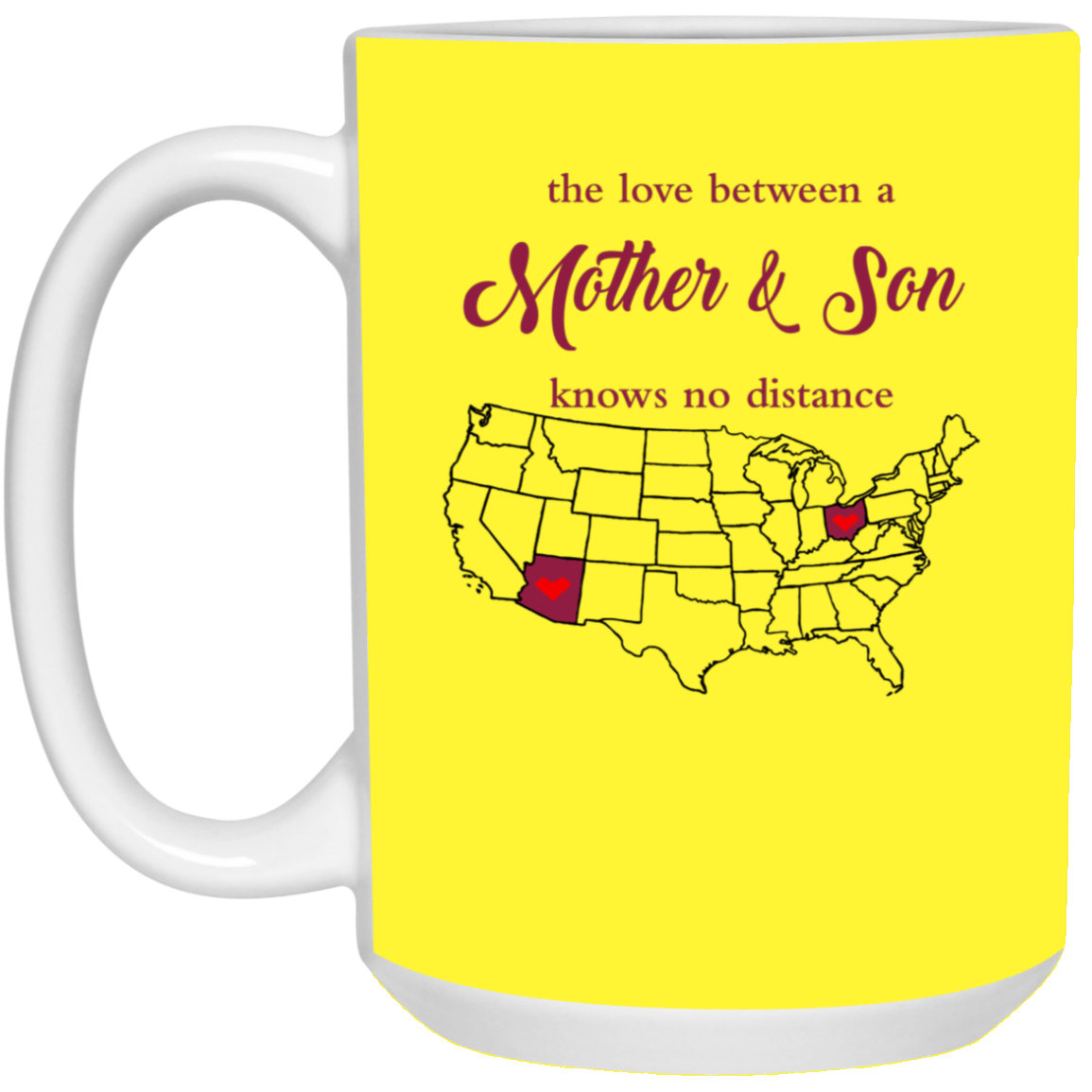 Ohio Arizona The Love Mother And Son Mug - Mug Teezalo