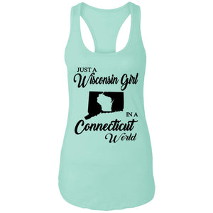 Just A Wisconsin Girl In A Connecticut World T-shirt - T-shirt Teezalo