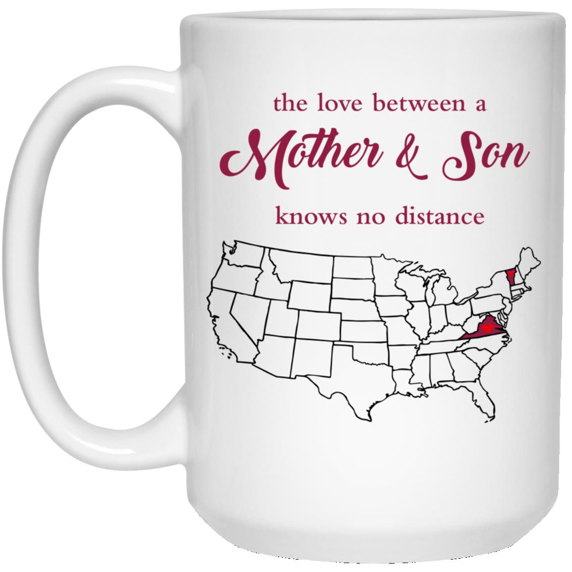 Virginia Vermont The Love Between Mother And Son Mug - Mug Teezalo