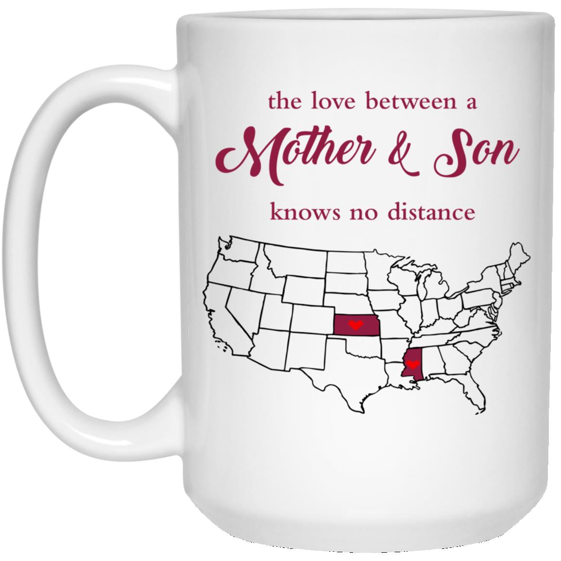 Kansas Mississippi The Love Between Mother And Son Mug - Mug Teezalo