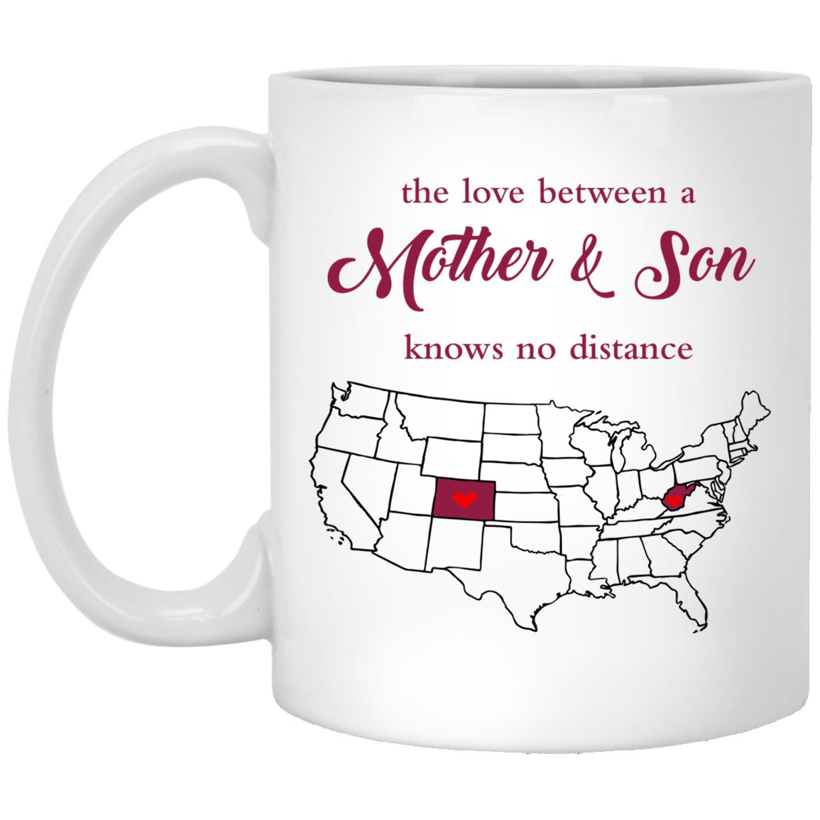 Colorado West Virginia The Love Between Mother And Son Mug - Mug Teezalo