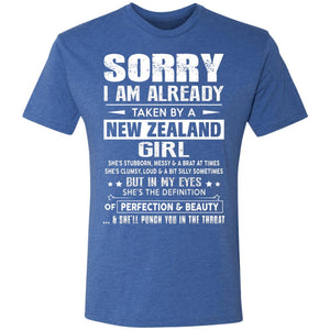 Sorry I'm Already Taken By A New Zealand Girl T-Shirt - T-shirt Teezalo