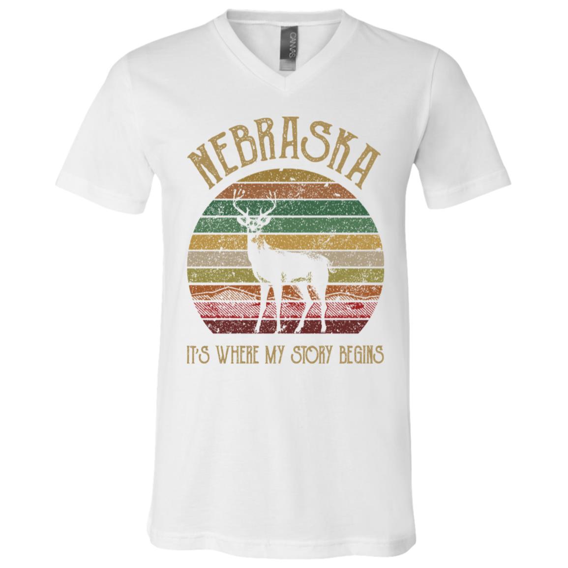 Nebraska Where My Story Begins T-Shirt - T-shirt Teezalo