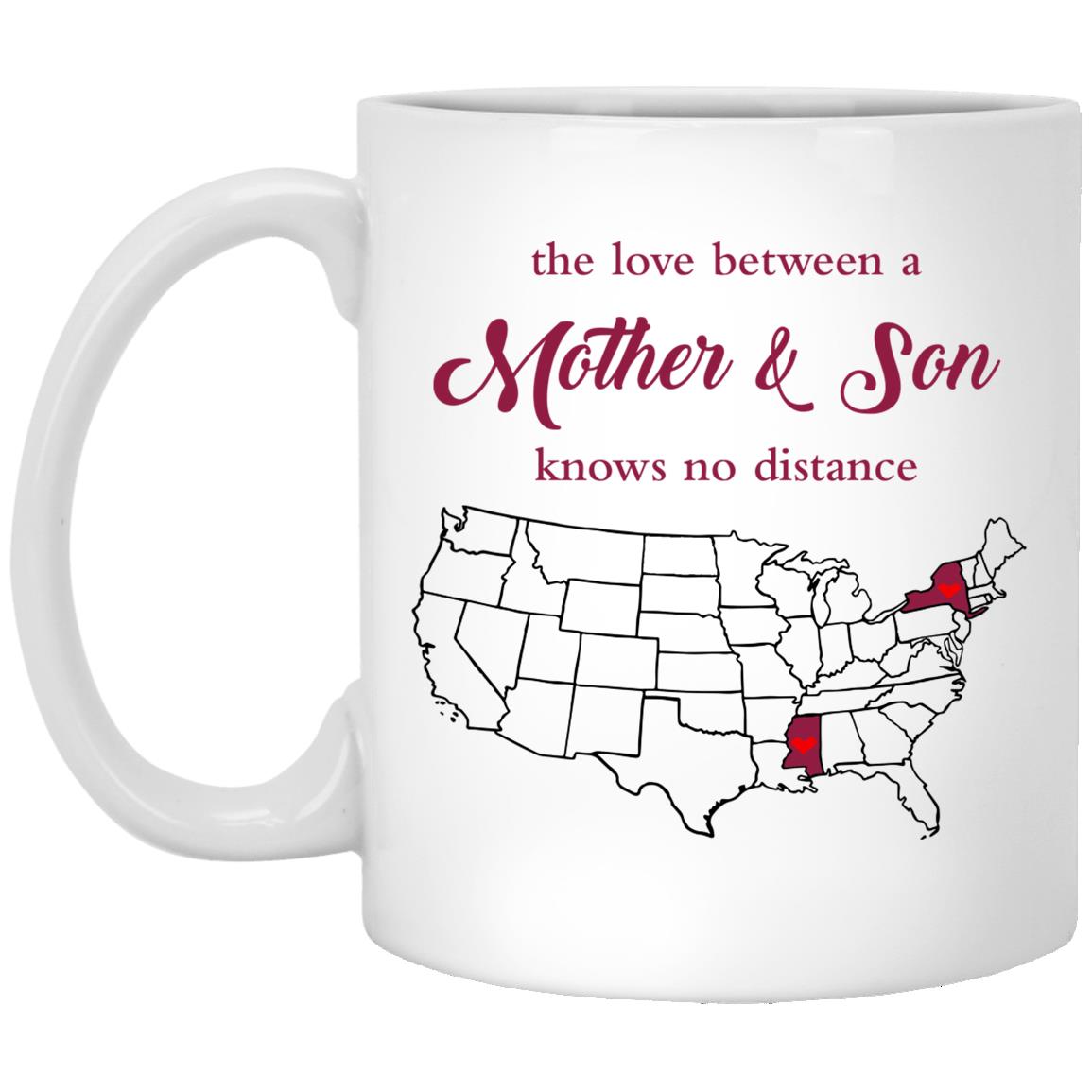 Mississippi New York The Love Between Mother And Son Mug - Mug Teezalo