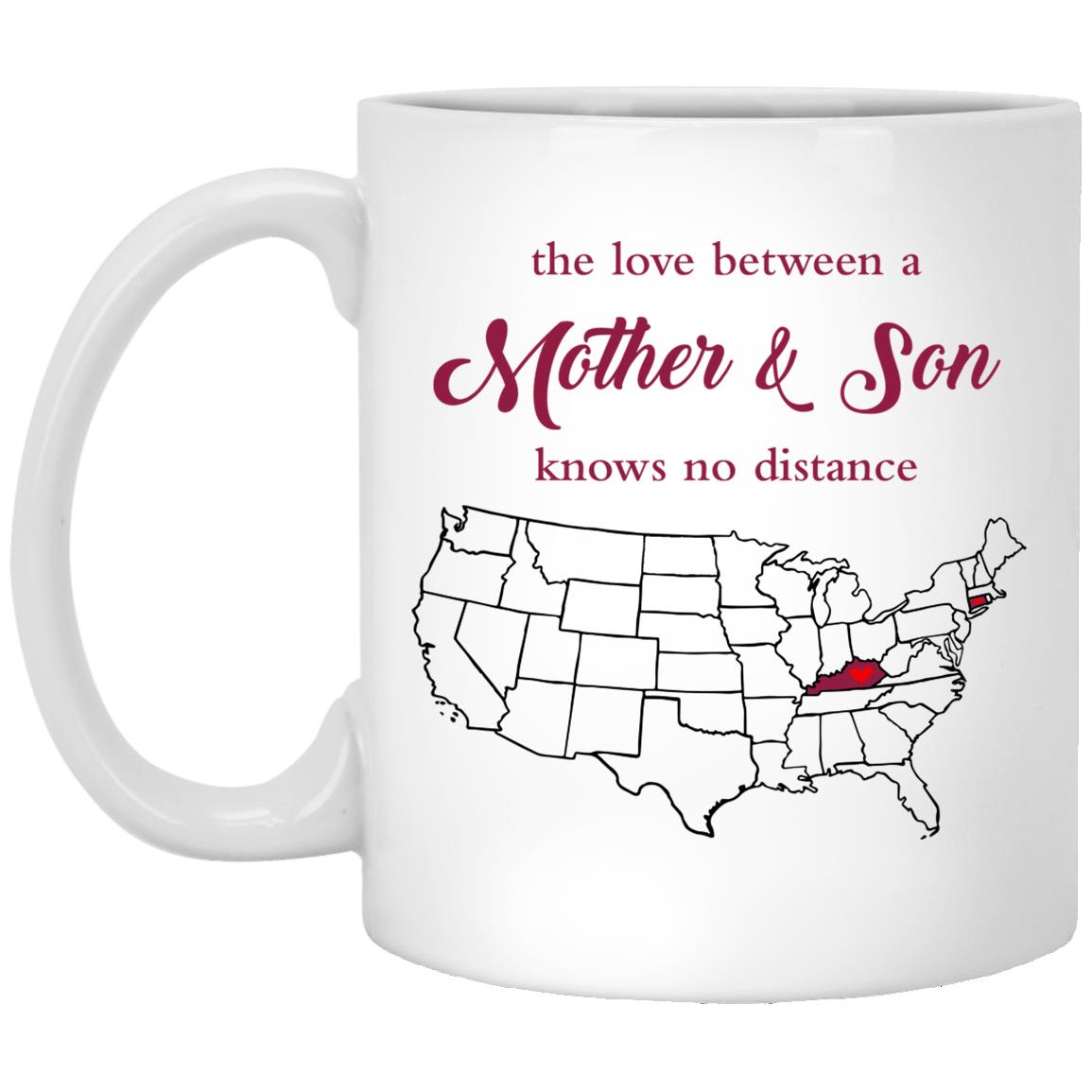 Connecticut Kentucky The Love Between Mother And Son Mug - Mug Teezalo