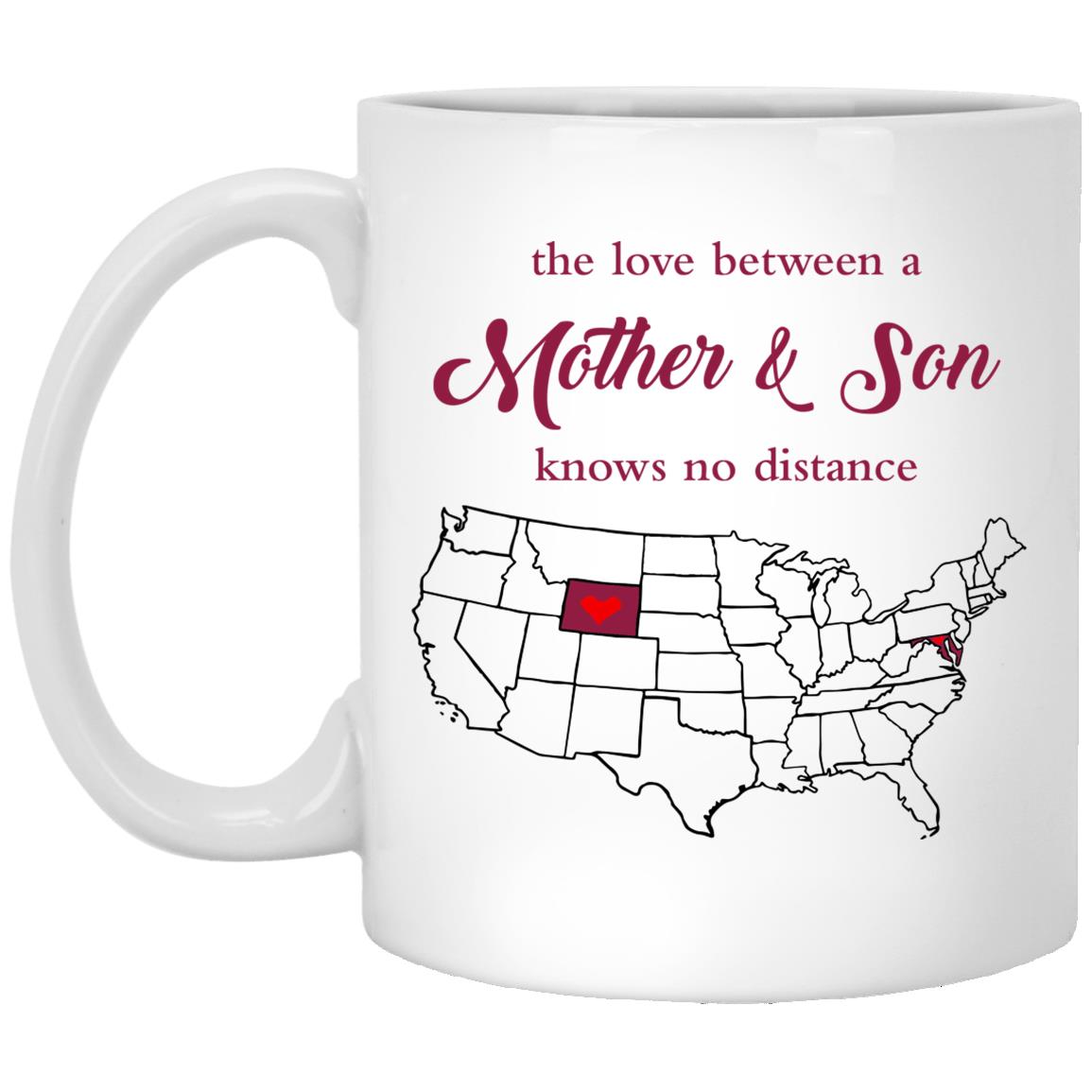 Wyoming Maryland The Love Between Mother And Son Mug - Mug Teezalo