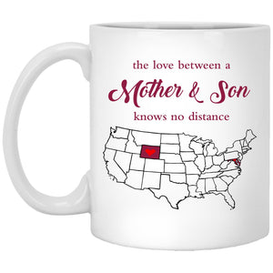 Wyoming Maryland The Love Between Mother And Son Mug - Mug Teezalo