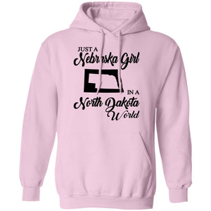 Just A Nebraska Girl In A North Dakota World T-Shirt - T-shirt Teezalo