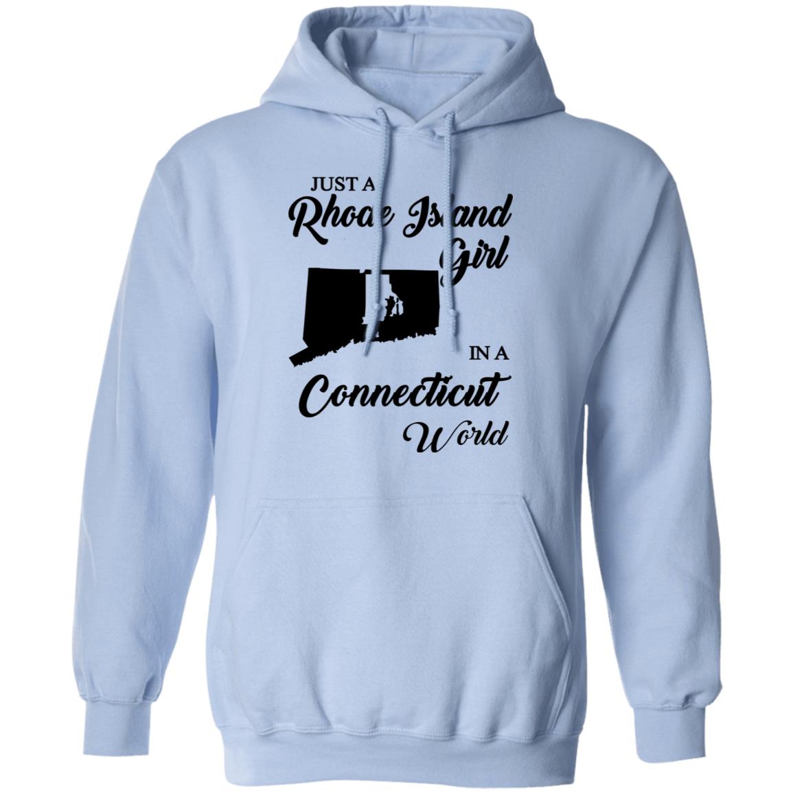 Just A Rhode Island Girl In A Connecticut World T-shirt - T-shirt Teezalo