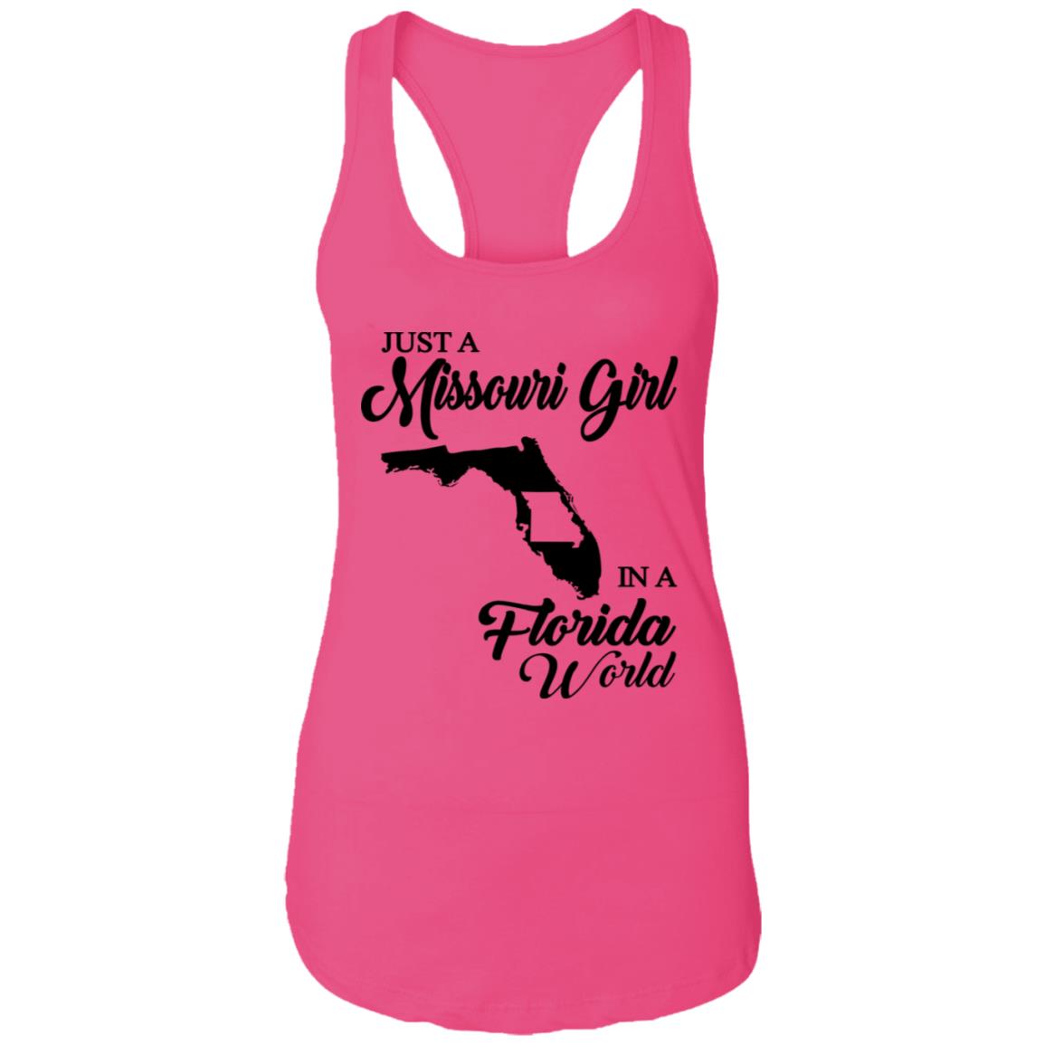Just A Missouri Girl In A Florida World T Shirt - T-shirt Teezalo