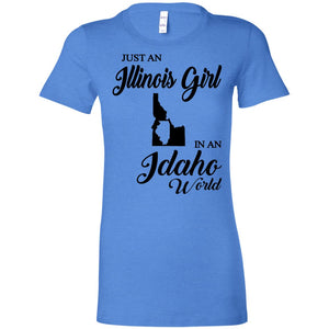 Just An Illinois Girl In An Idaho World T-shirt - T-shirt Teezalo
