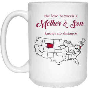 New Jersey Wyoming The Love Between Mother And Son Mug - Mug Teezalo
