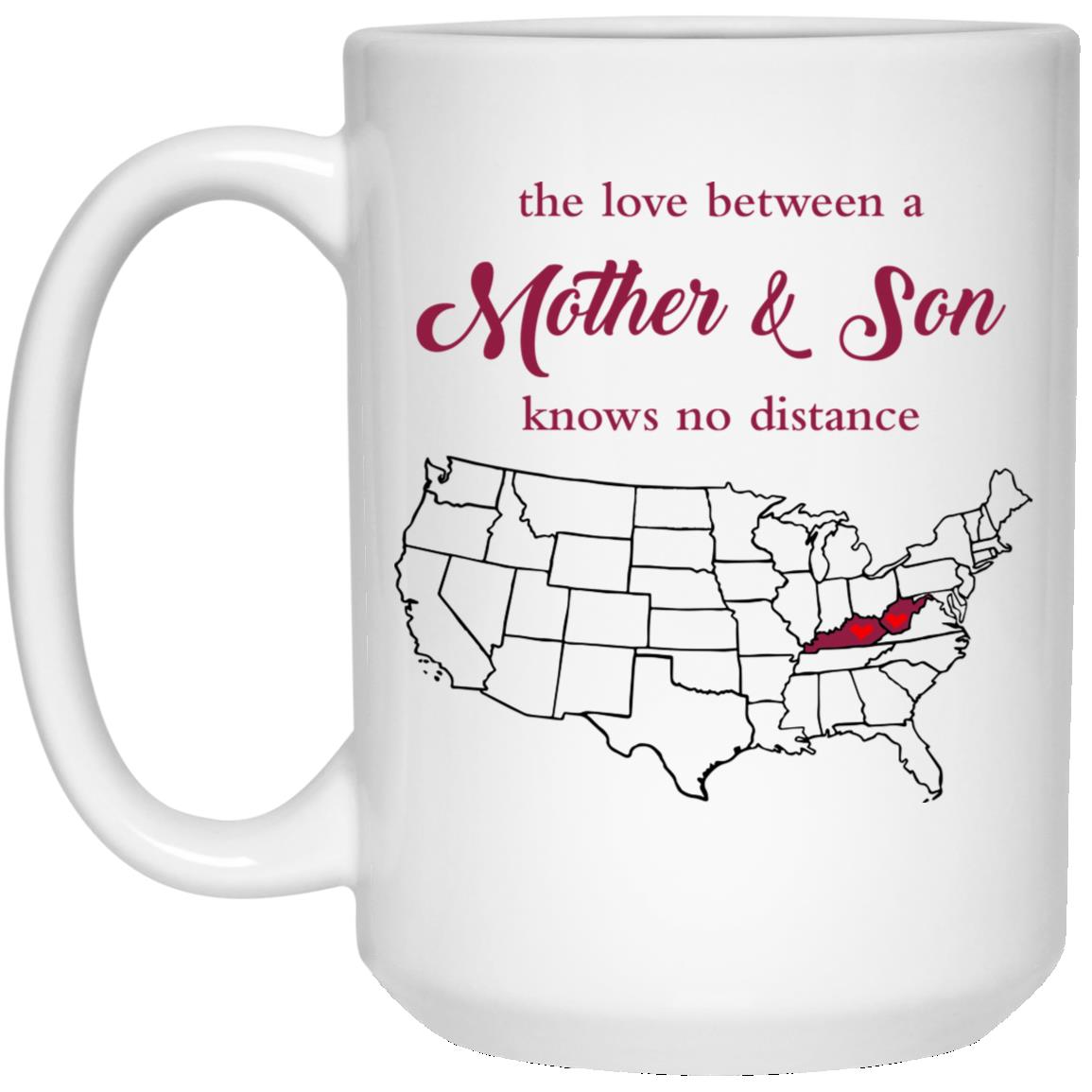 West Virginia Kentucky The Love Between Mother And Son Mug - Mug Teezalo