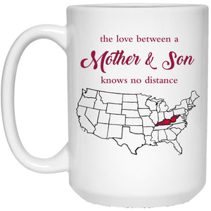 West Virginia Kentucky The Love Between Mother And Son Mug - Mug Teezalo