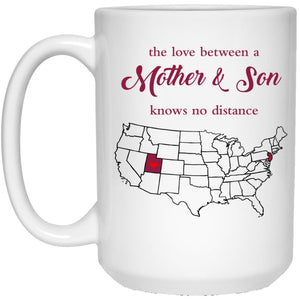 New Jersey Utah The Love Between Mother And Son Mug - Mug Teezalo