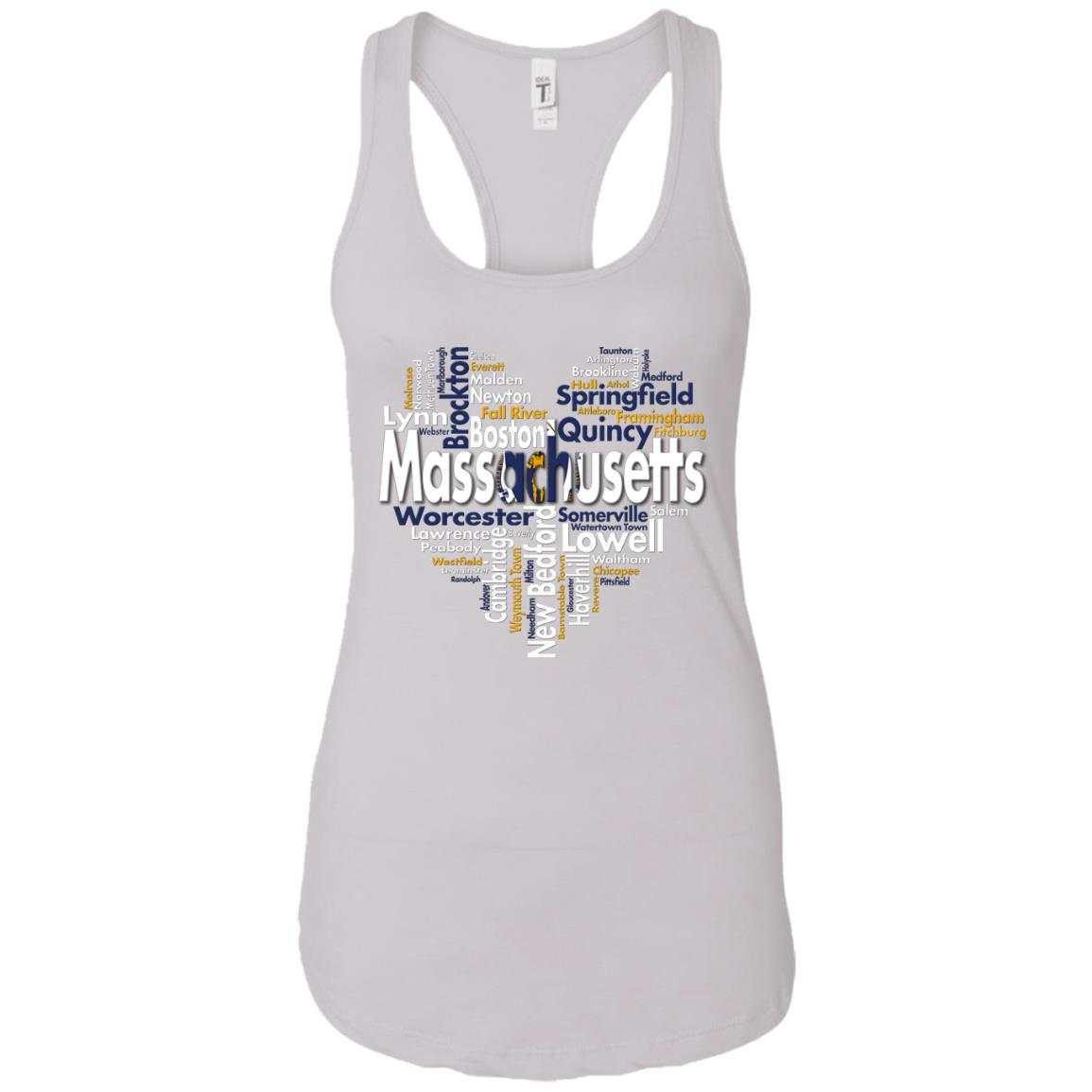 Massachusetts Heart City T-shirt - T-shirt Teezalo