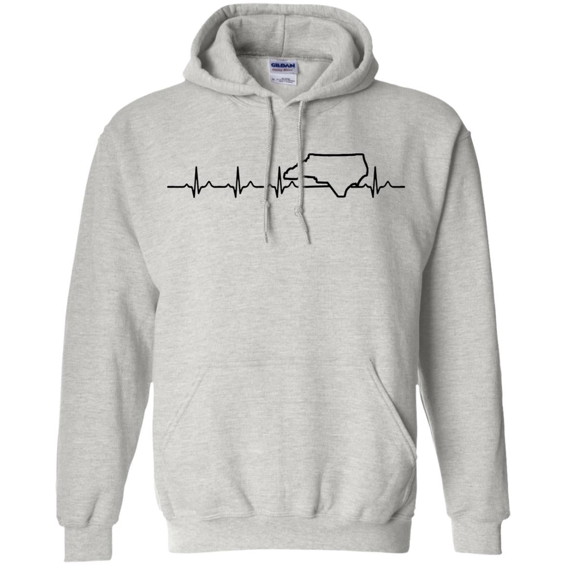 North Carolina Heart Beat Hoodie - Hoodie Teezalo
