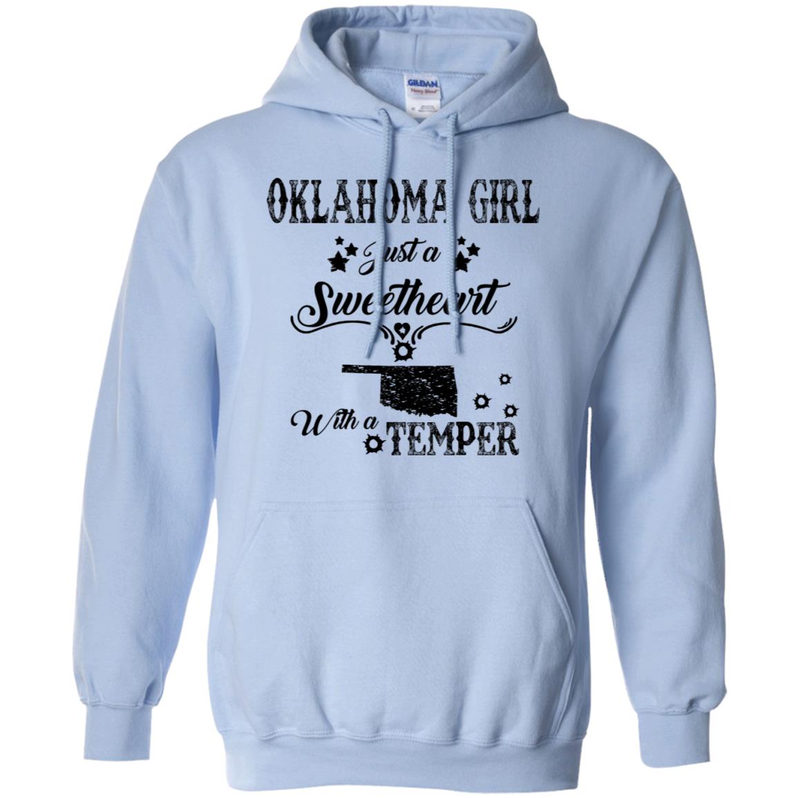 Oklahoma Girl Just A Sweetheart With A Temper T Shirt - T-shirt Teezalo