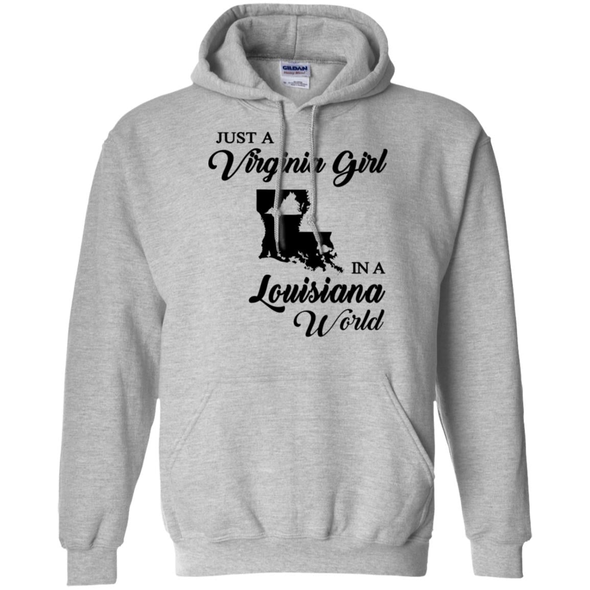 Just A Virginia Girl In A Louisiana World T-Shirt - T-shirt Teezalo