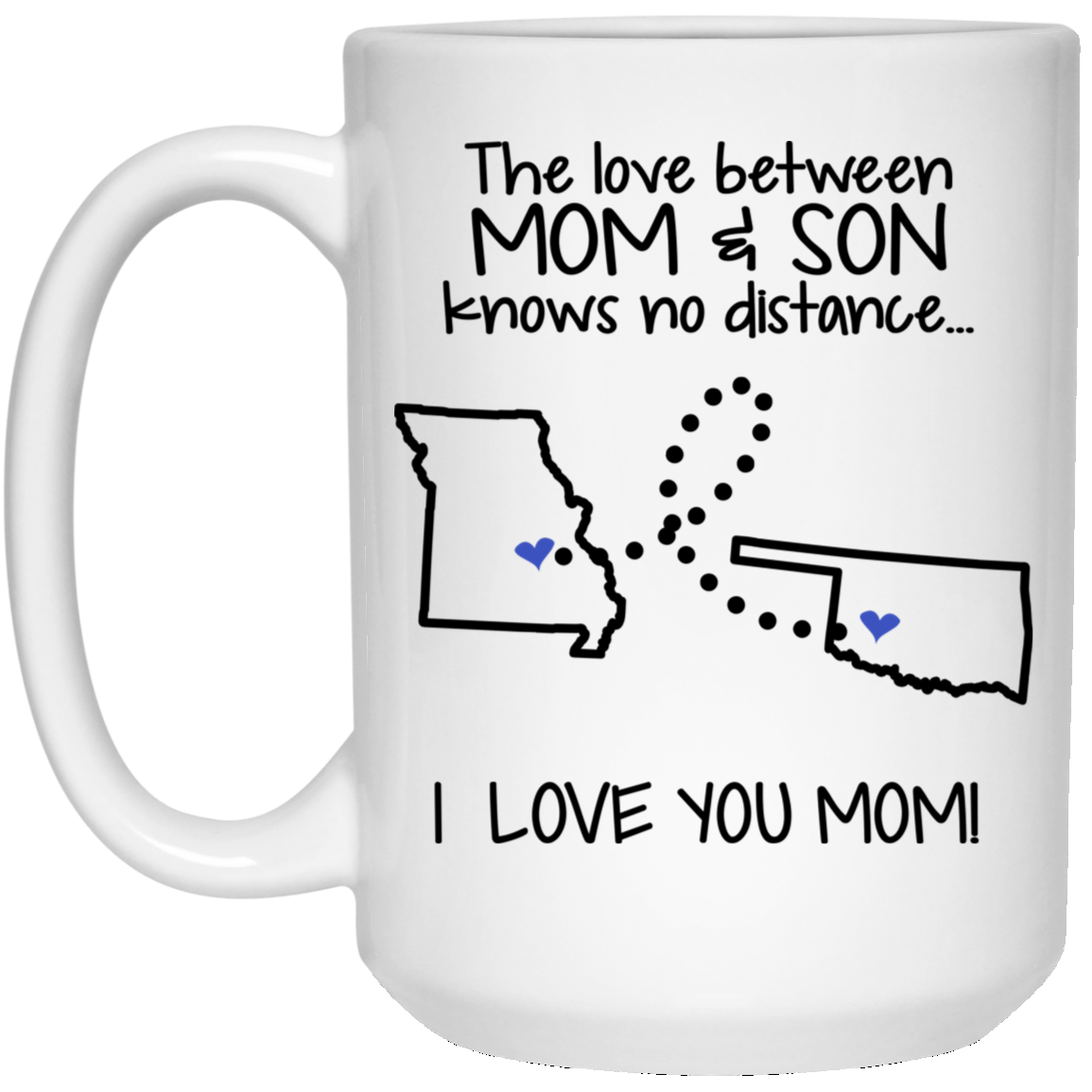 Oklahoma Missouri The Love Between Mom And Son Mug - Mug Teezalo