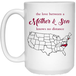 Connecticut North Carolina The Love Between Mother And Son Mug - Mug Teezalo