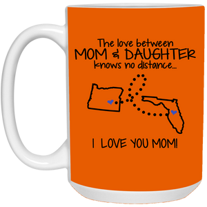 Florida Oregon The Love Between Mom And Daughter Mug - Mug Teezalo