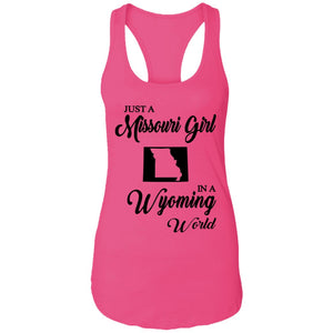 Just A Missouri Girl In A Wyoming World T-Shirt - T-shirt Teezalo