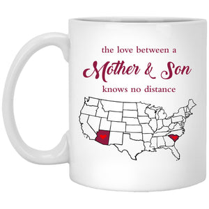 Arizona South Carolina The Love Between Mother And Son Mug - Mug Teezalo