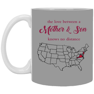 New Jersey Virginia The Love Between Mother And Son Mug - Mug Teezalo