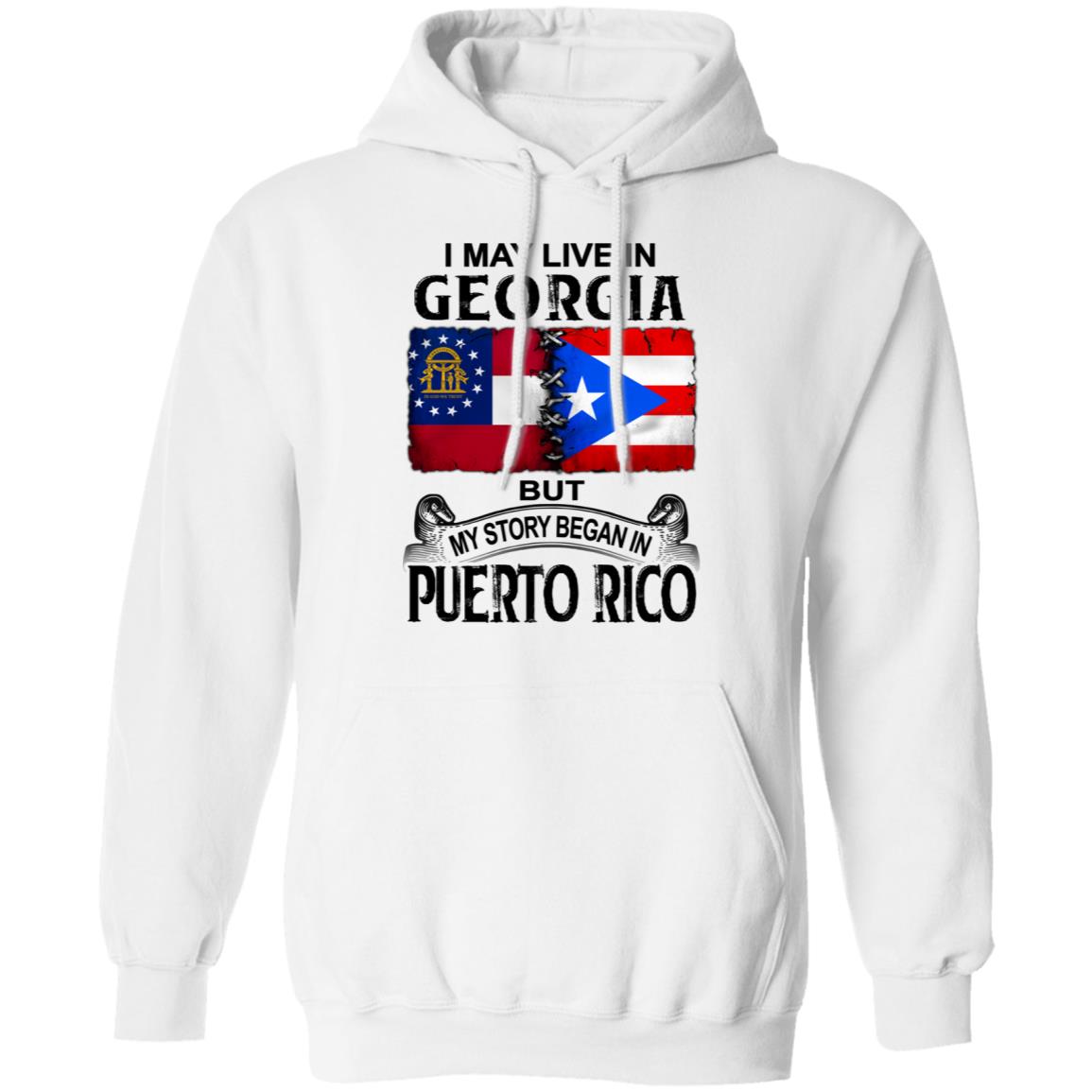 I Live In Georgia But My Story Began In Puerto Rico T Shirt - T-shirt Teezalo
