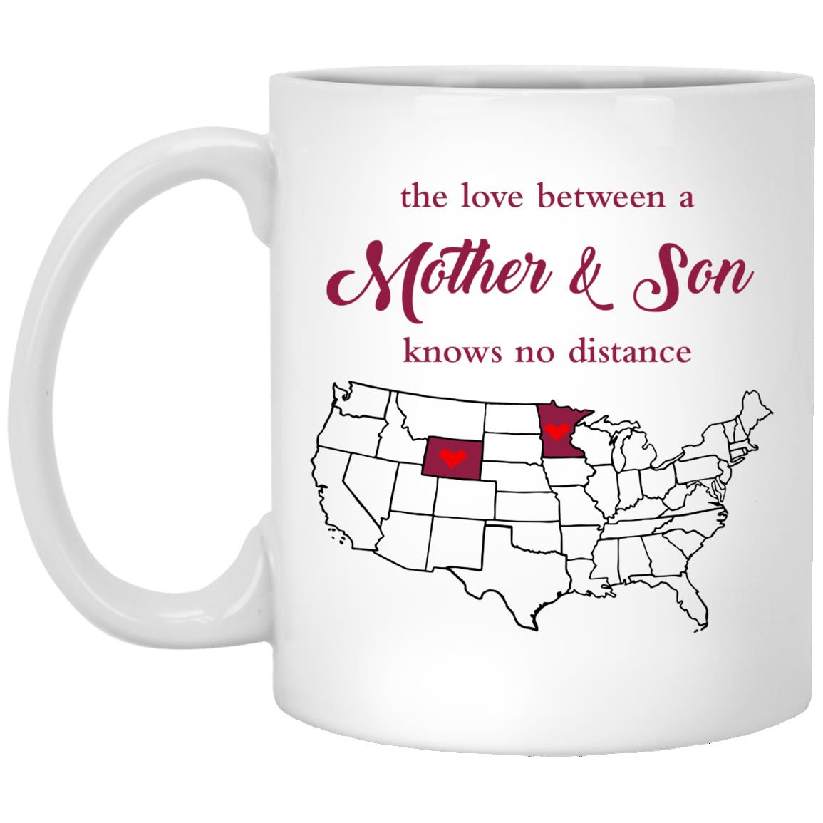 Minnesota Wyoming The Love Between Mother And Son Mug - Mug Teezalo
