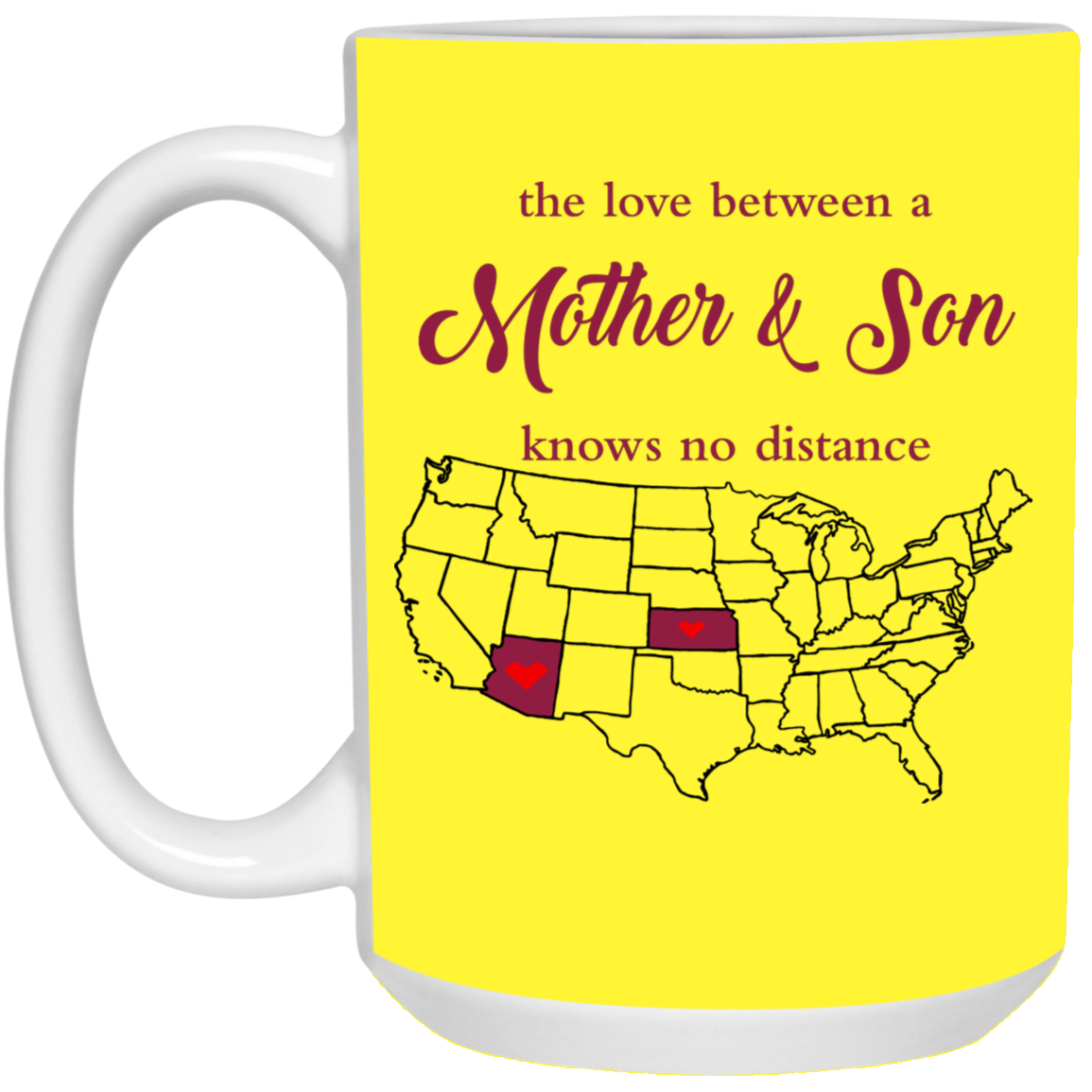 Kansas Arizona The Love Between Mother And Daughter Mug - Mug Teezalo