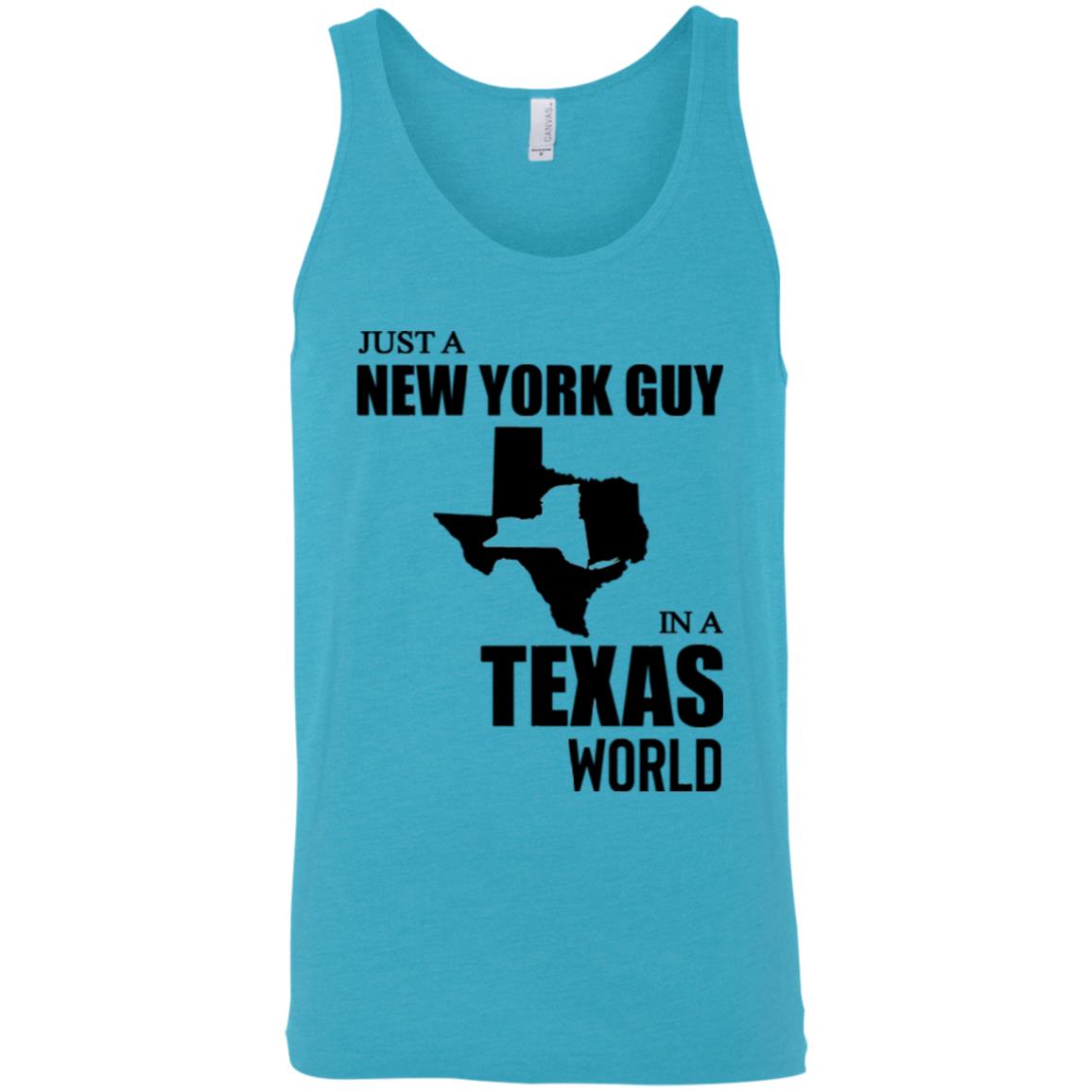 Just A New York Guy In A Texas World T-Shirt - T-shirt Teezalo